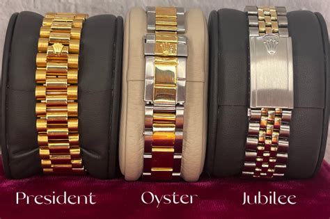 rolex president types of bracelet|genuine rolex jubilee bracelet.